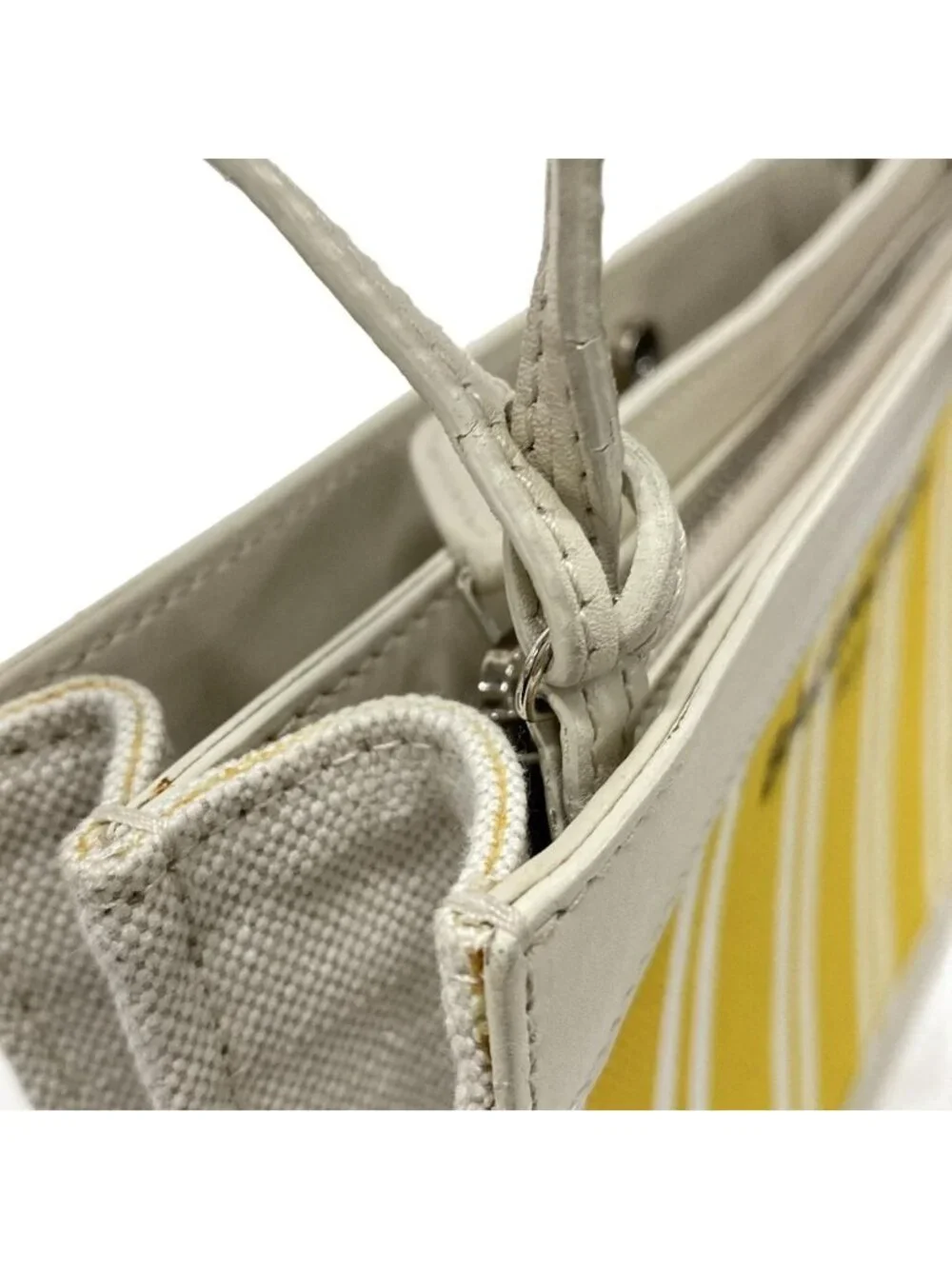 Balenciaga Shoulder Bag Navy Pochette Yellow Leather - Picture 12 of 15